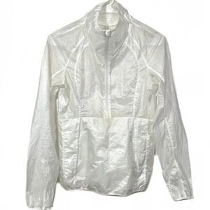 LuLuLemon White Run With It Windbreaker Jacket